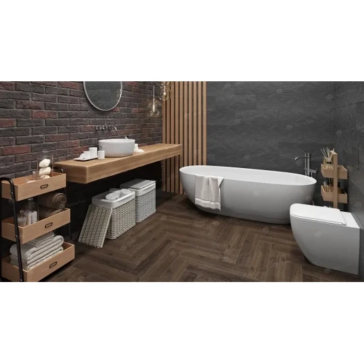 SPC ламинат AlpineFloor Light Parquet Дуб Альферац фото в интерьере