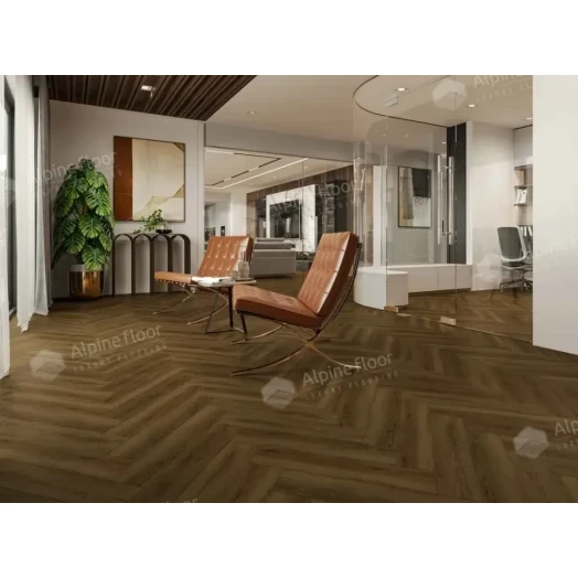 SPC ламинат AlpineFloor Light Parquet Дуб Далим фото в интерьере