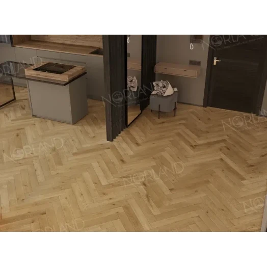 Ламинат Norland Herringbone Elegant Дуб Хайнан фото в интерьере