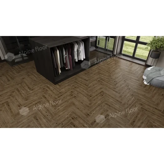 Ламинат Alpine Floor Бордо Herringbone 12 Pro Ламинат Alpine Floor Бордо фото в интерьере