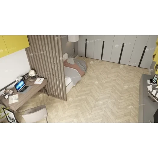 LVT плитка Alpine Floor Chevron Сонома фото в интерьере